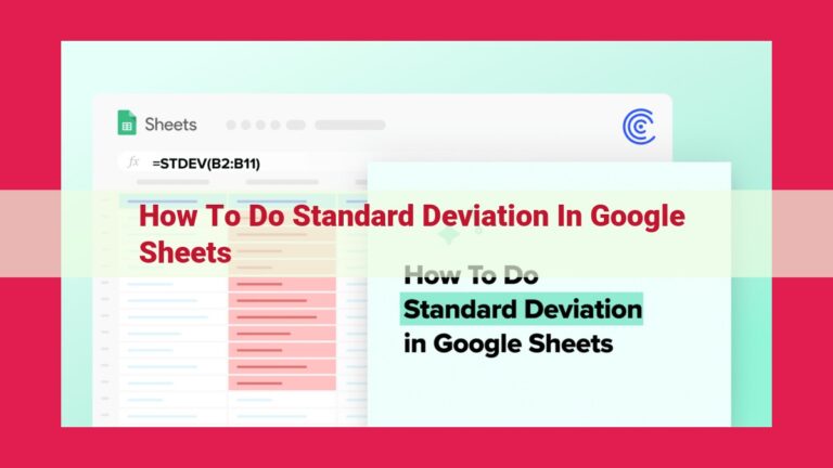 how to do standard deviation in google sheets