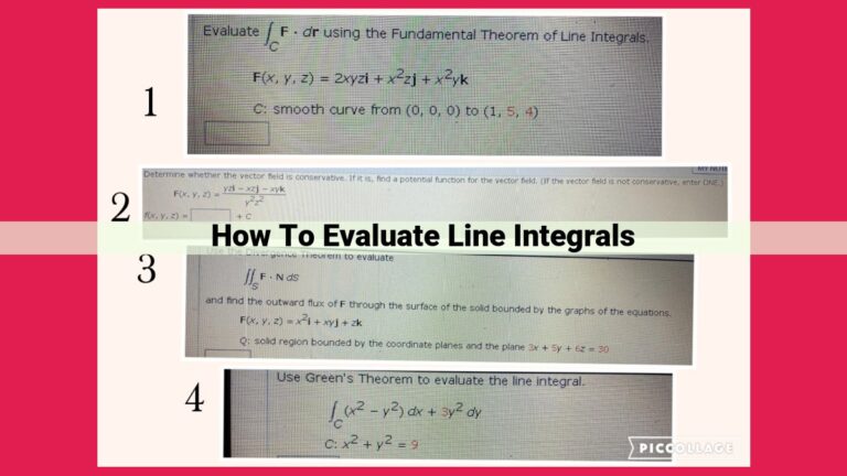 how to evaluate line integrals