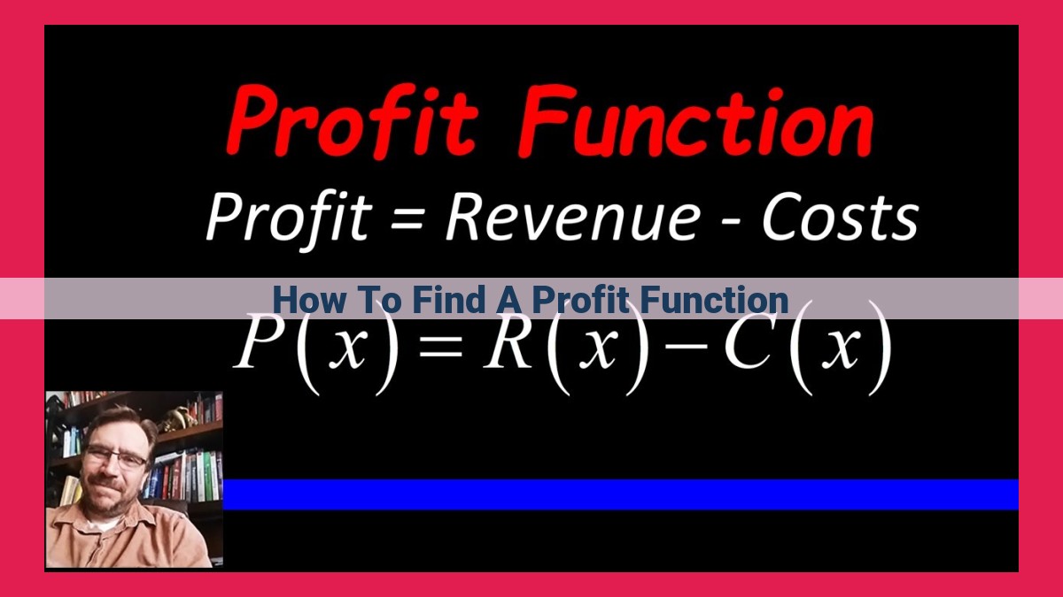 how to find a profit function