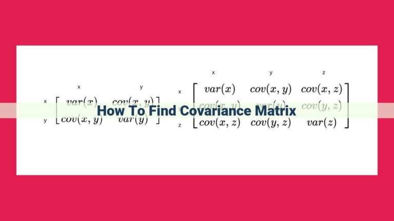 how to find covariance matrix