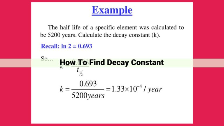 how to find decay constant