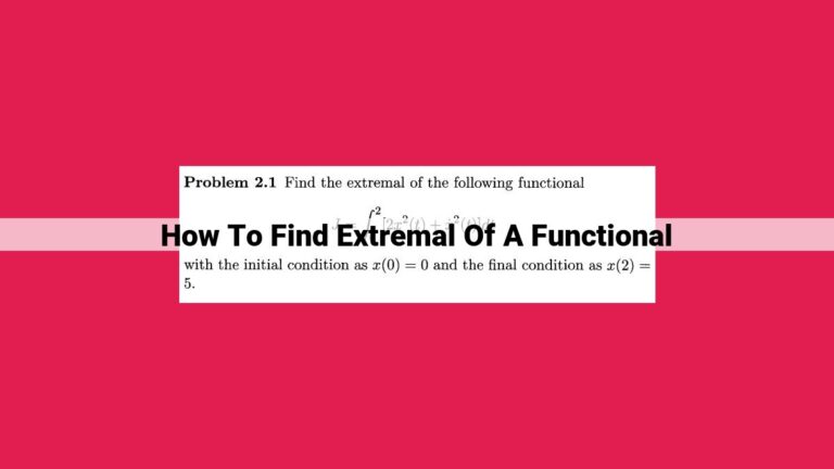 how to find extremal of a functional