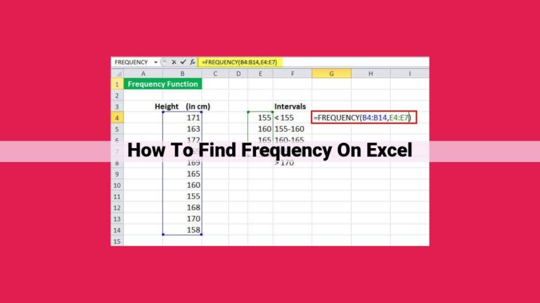 how to find frequency on excel