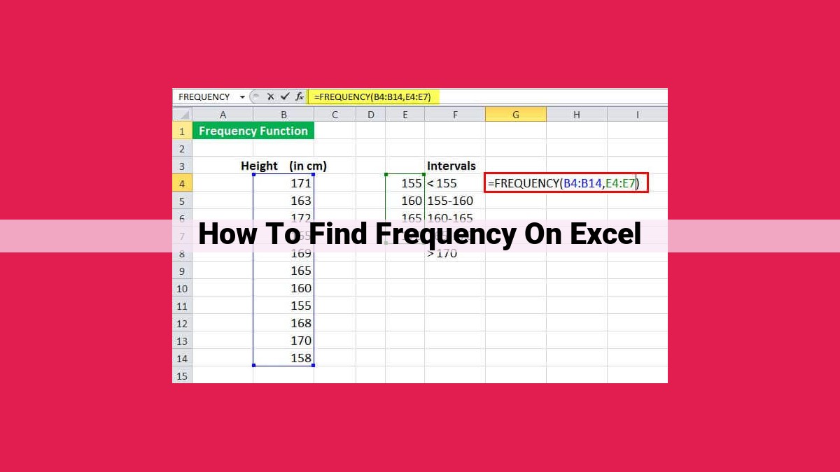 how to find frequency on excel