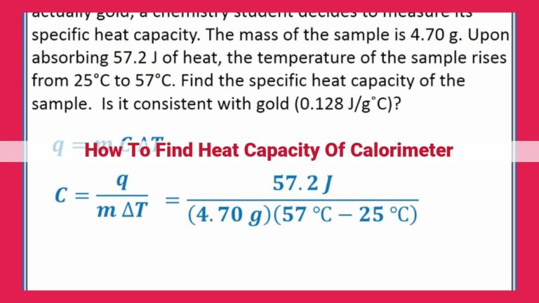 how to find heat capacity of calorimeter