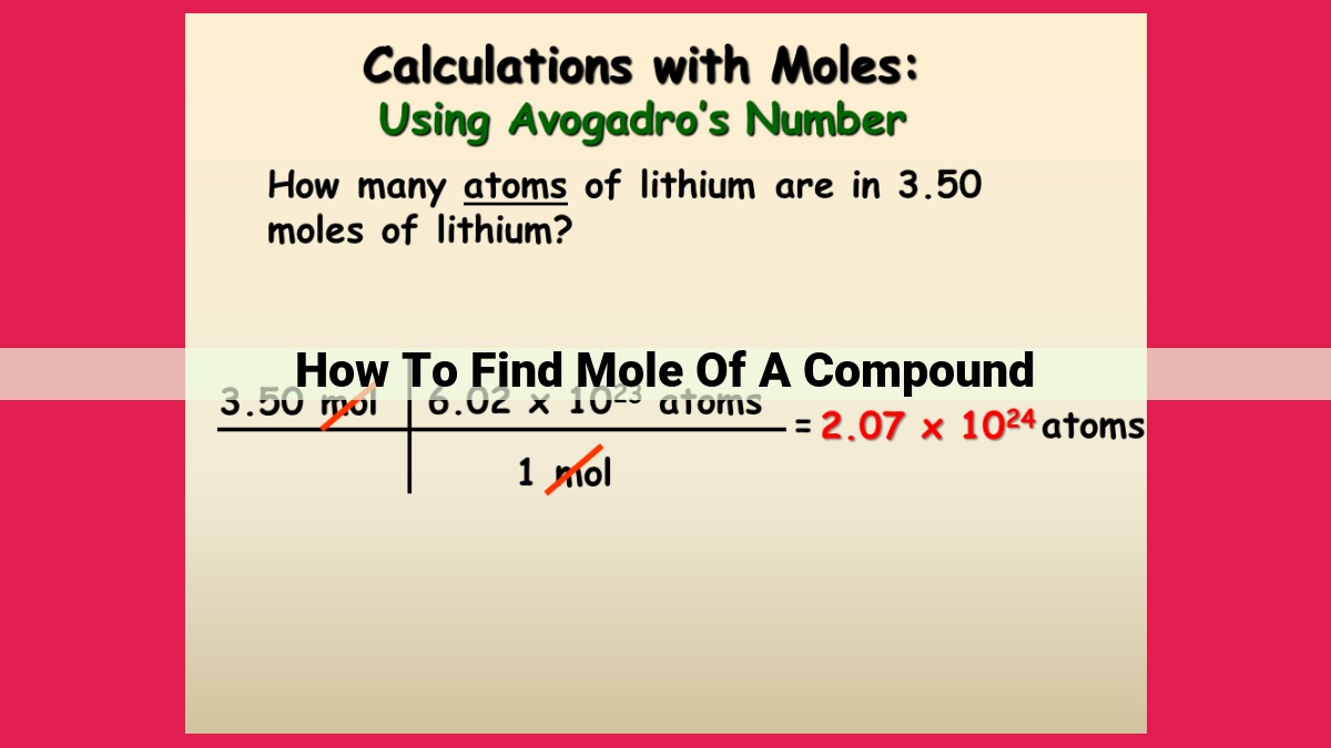 how to find mole of a compound