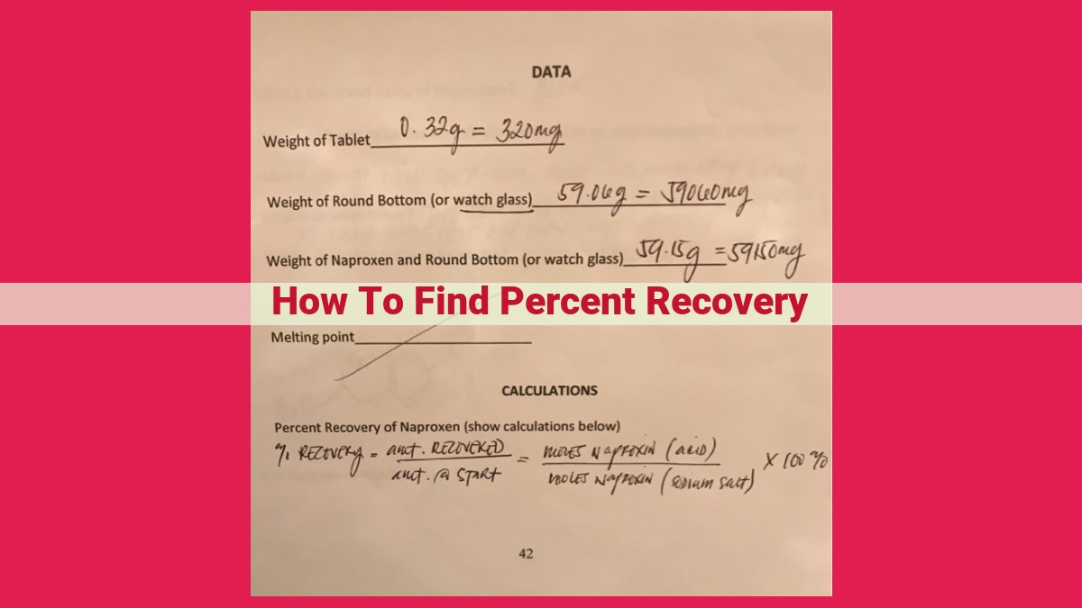 how to find percent recovery