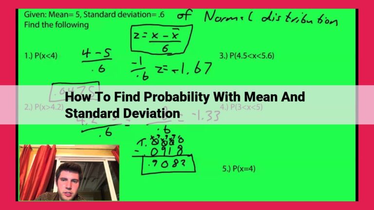 how to find probability with mean and standard deviation