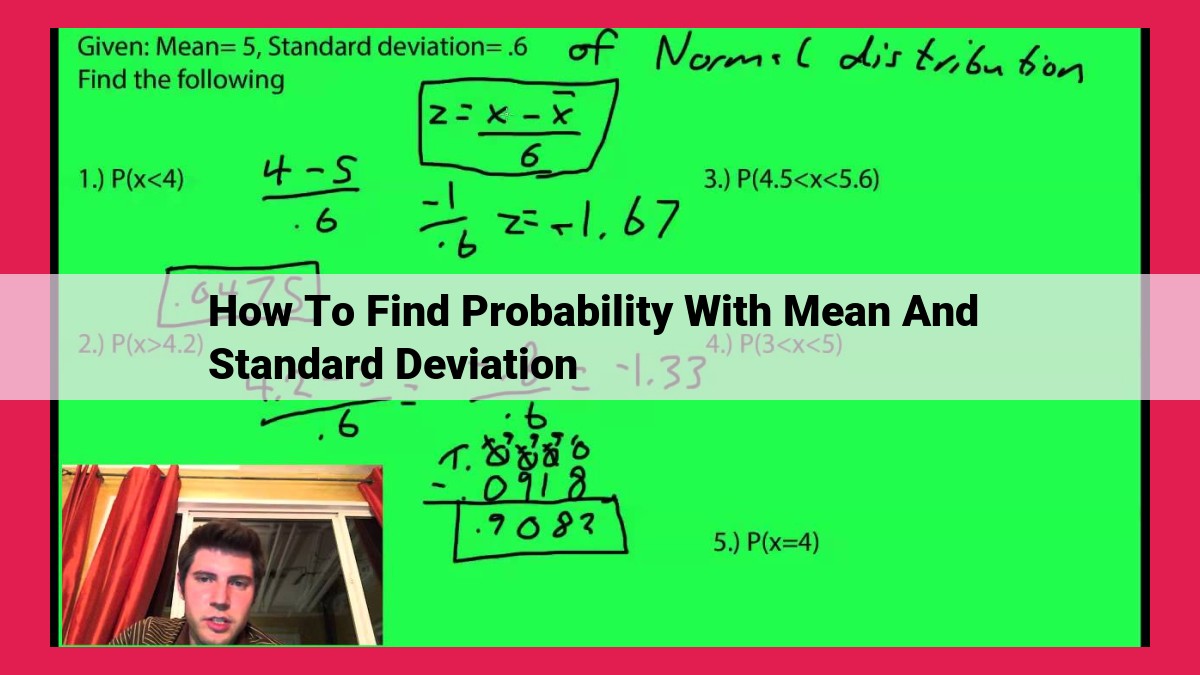 how to find probability with mean and standard deviation