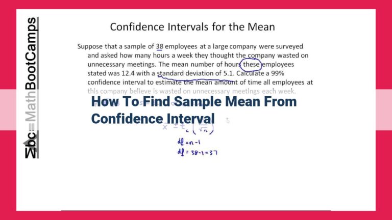 how to find sample mean from confidence interval