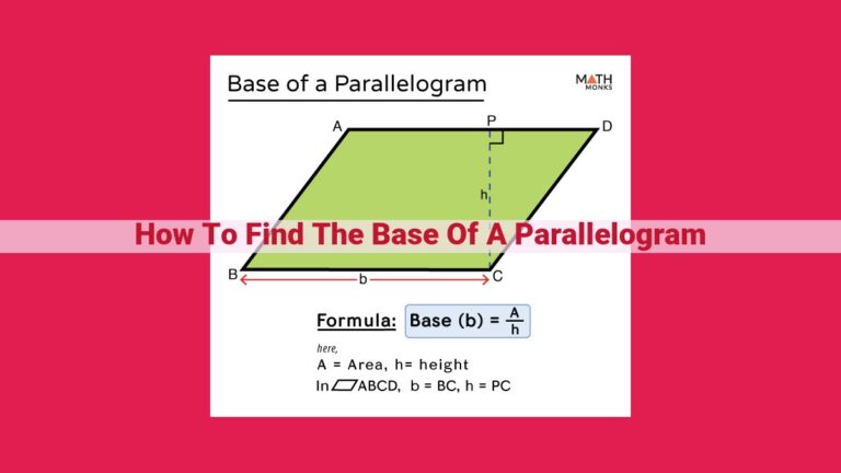 how to find the base of a parallelogram