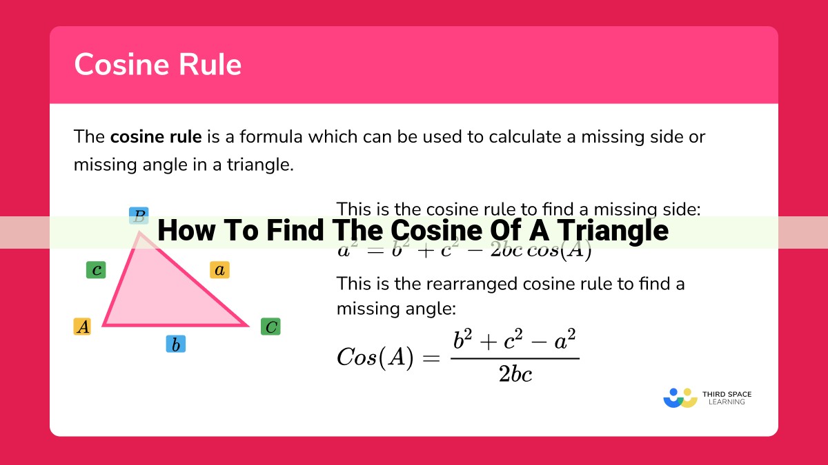 how to find the cosine of a triangle