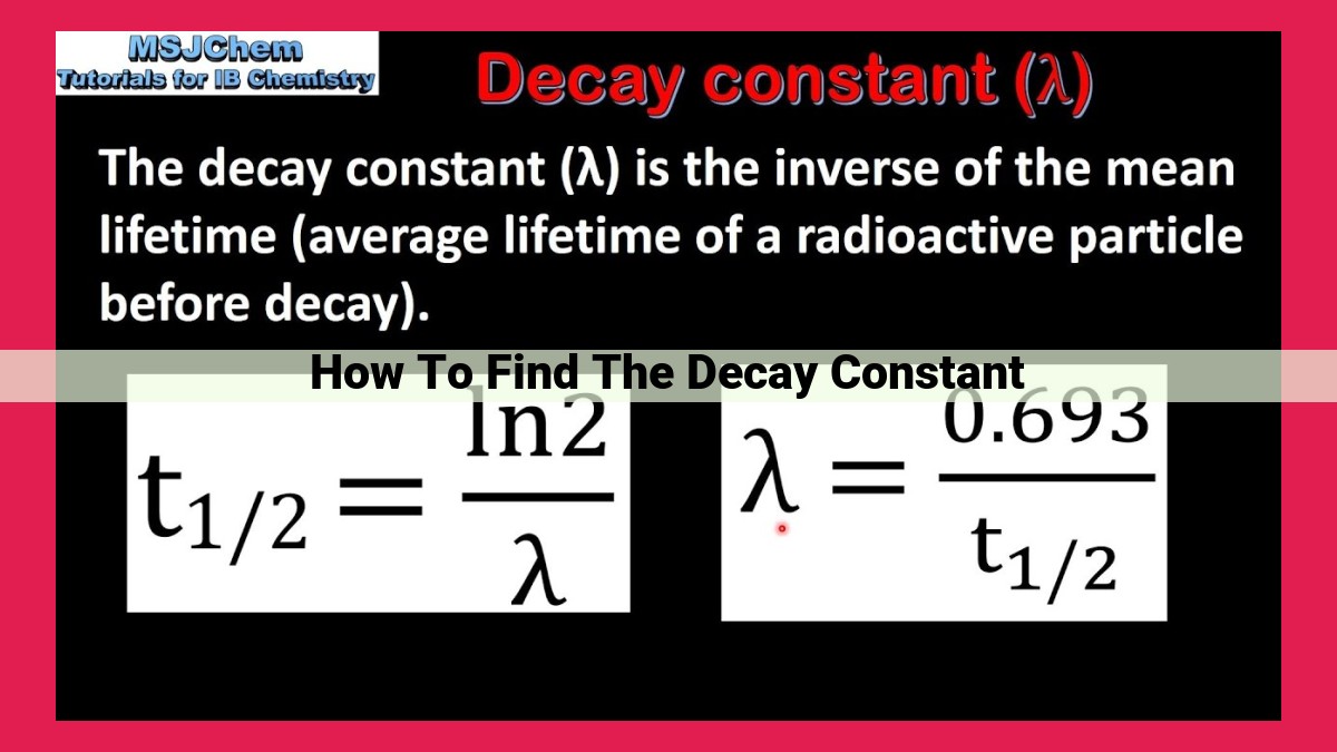 how to find the decay constant