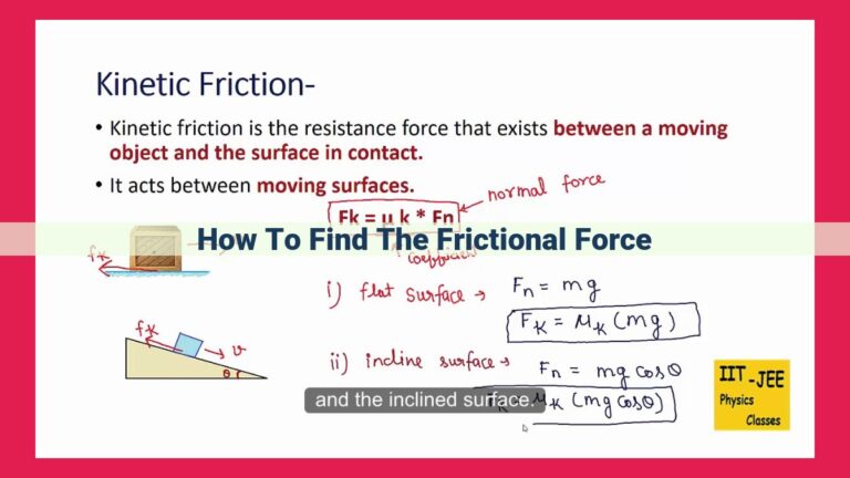 how to find the frictional force