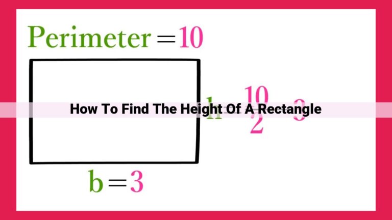 how to find the height of a rectangle