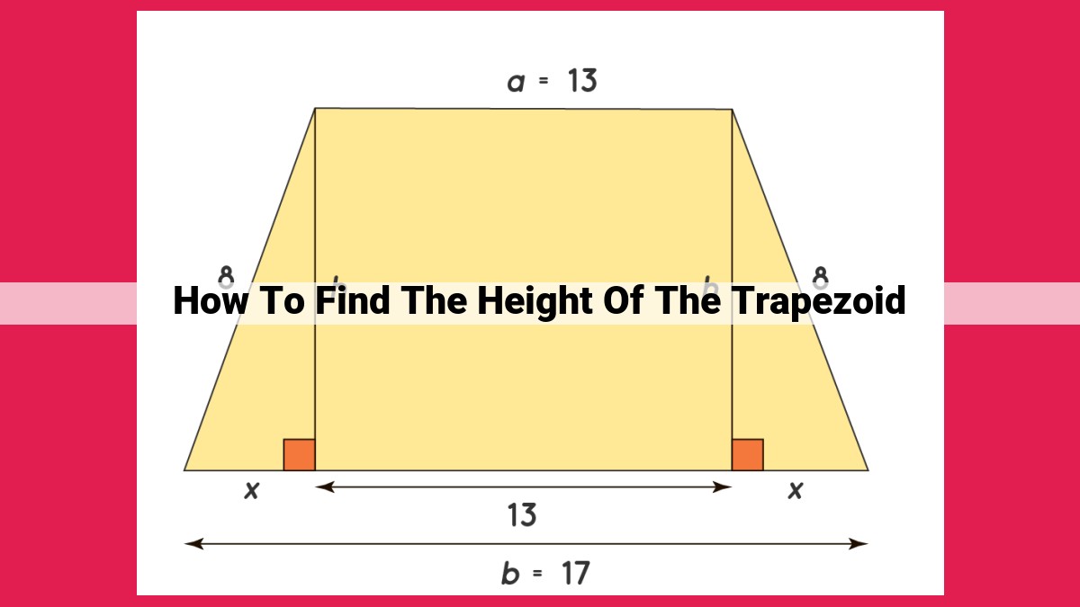 how to find the height of the trapezoid