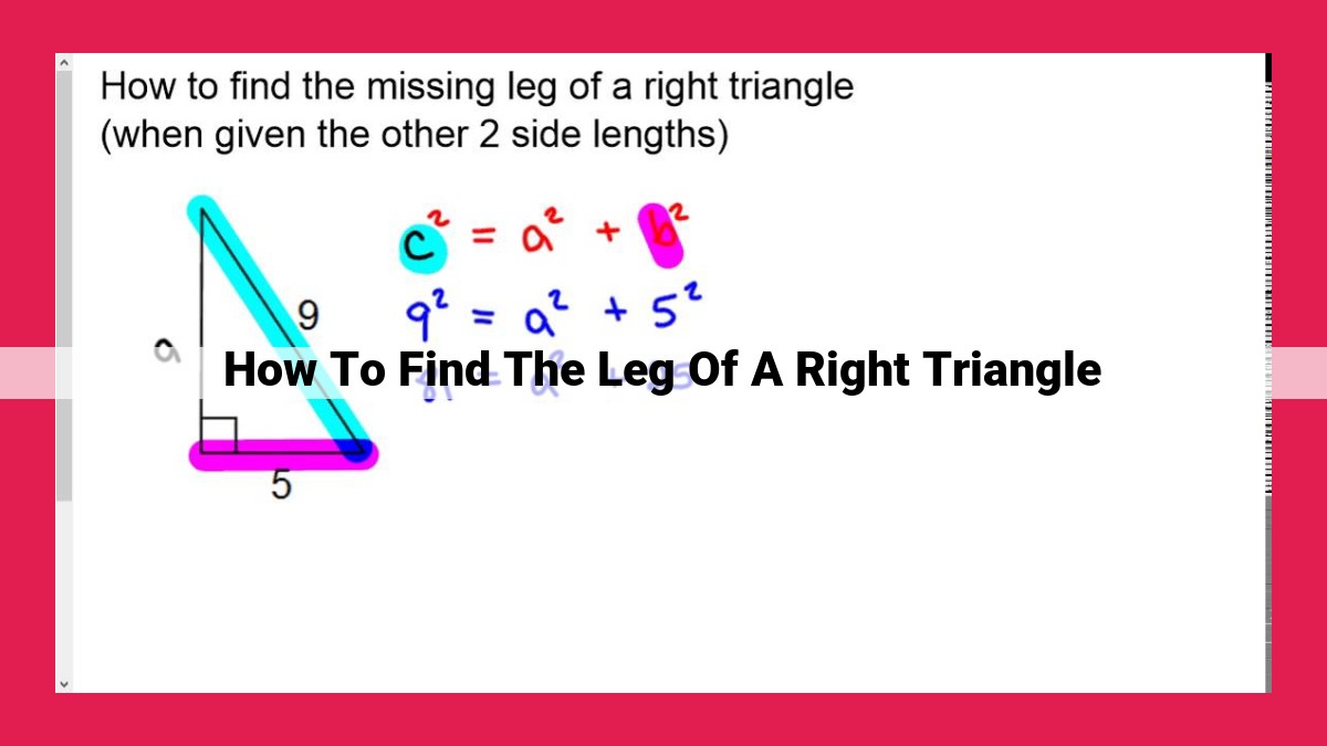 how to find the leg of a right triangle