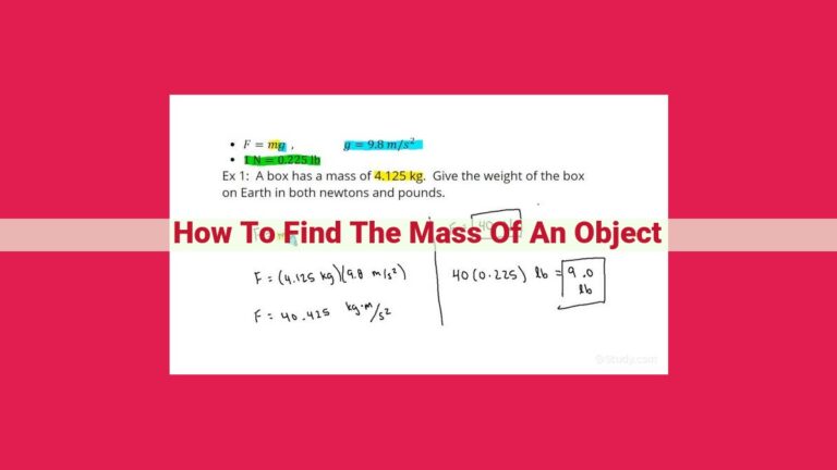 how to find the mass of an object