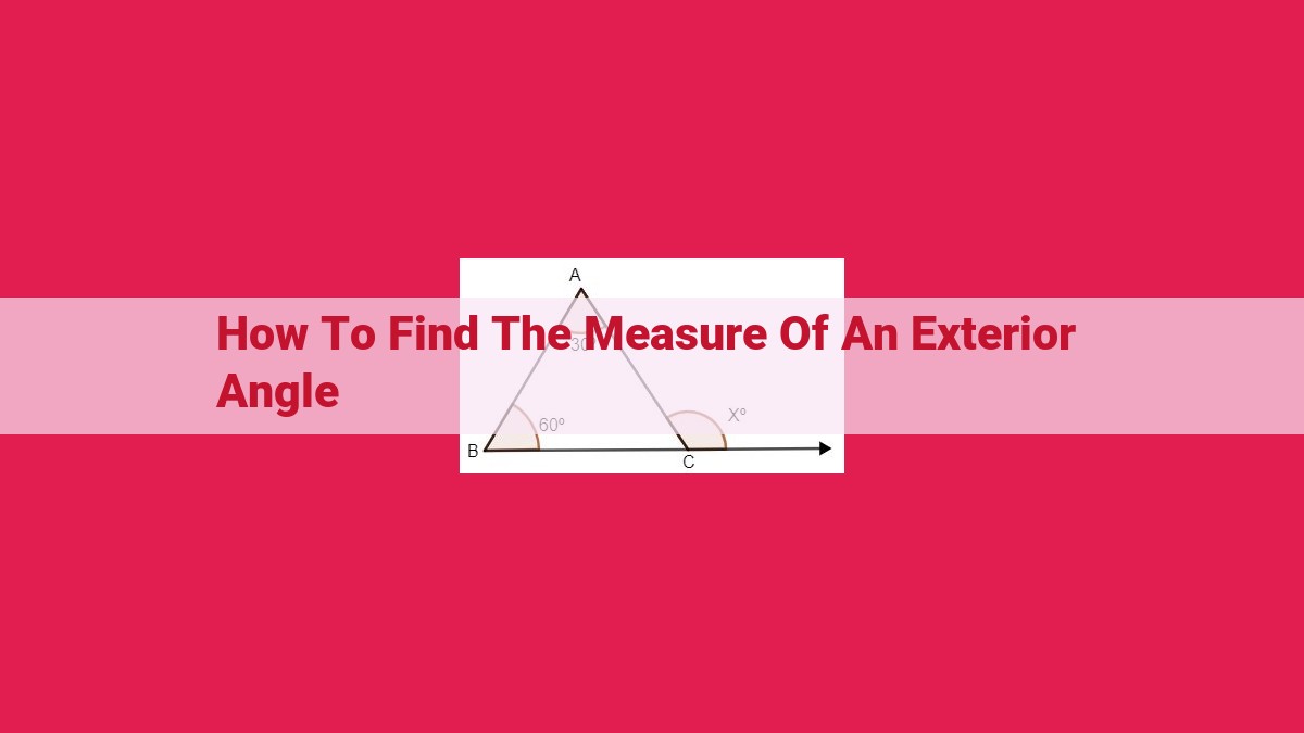 how to find the measure of an exterior angle