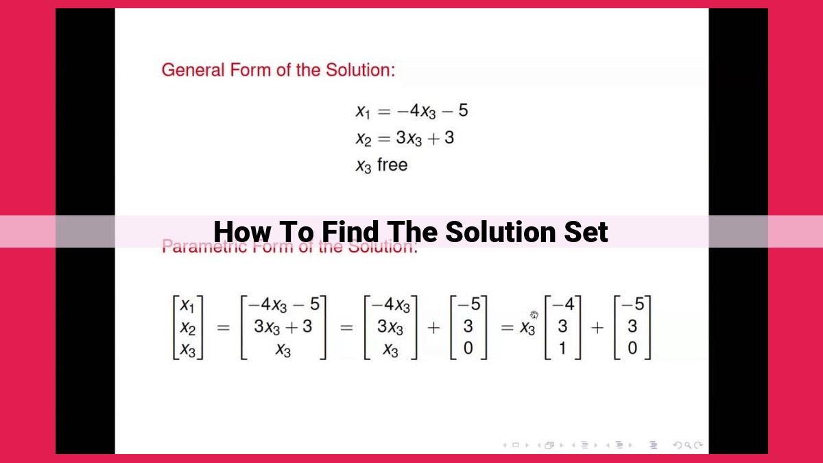 how to find the solution set