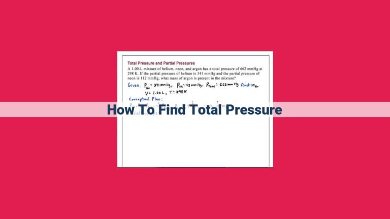 how to find total pressure