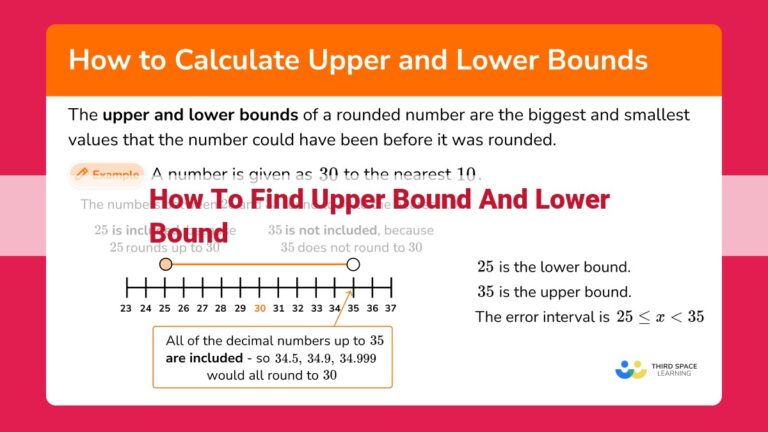 how to find upper bound and lower bound