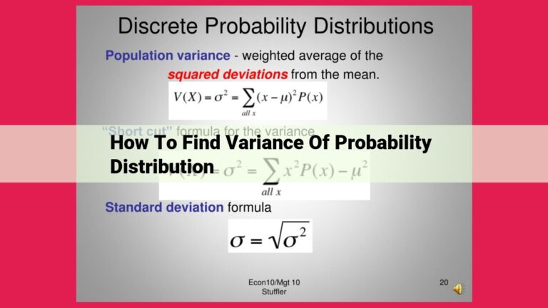 how to find variance of probability distribution