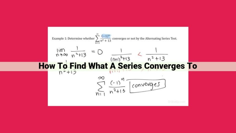 how to find what a series converges to