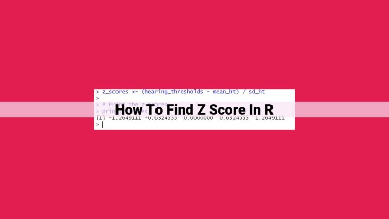 how to find z score in r