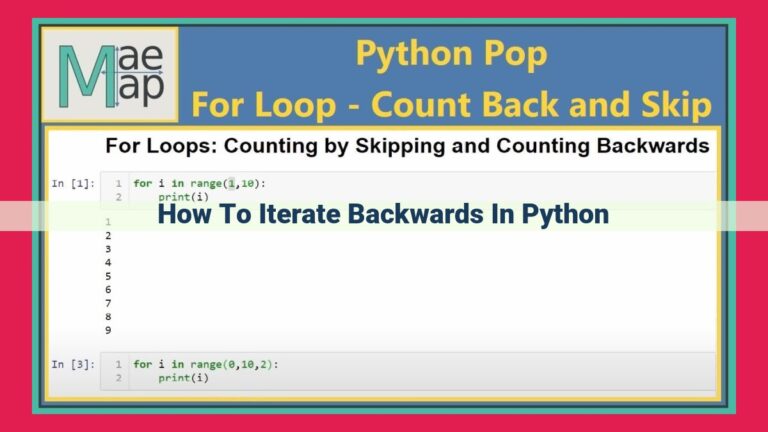 how to iterate backwards in python