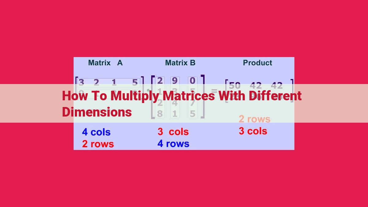 how to multiply matrices with different dimensions