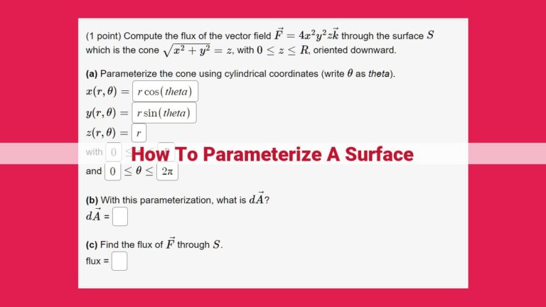 how to parameterize a surface