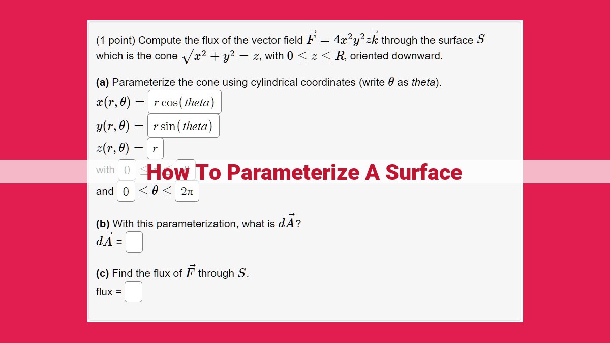 how to parameterize a surface