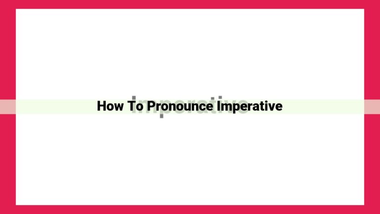 how to pronounce imperative