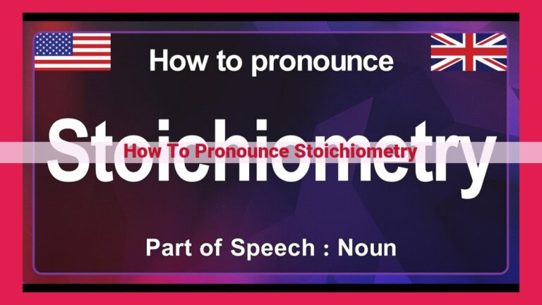 how to pronounce stoichiometry