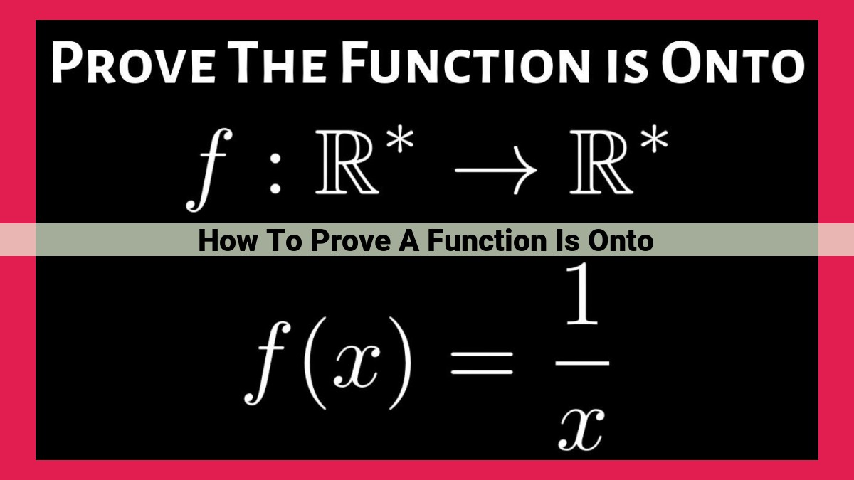 how to prove a function is onto