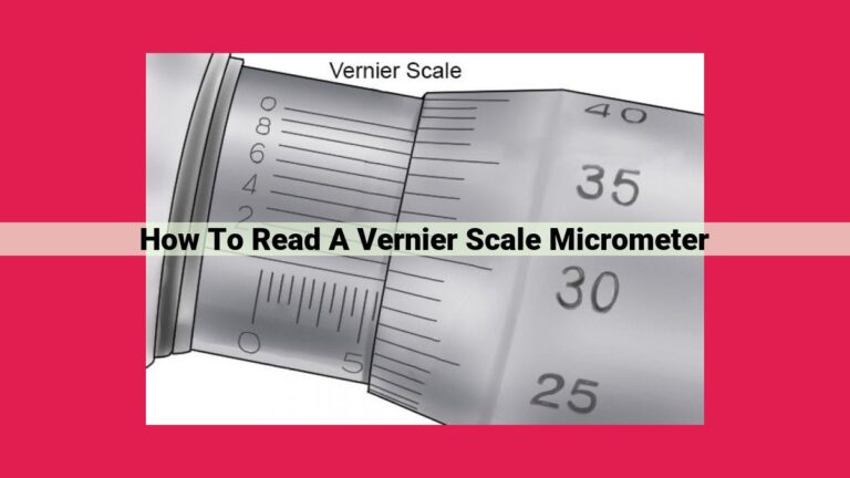 how to read a vernier scale micrometer