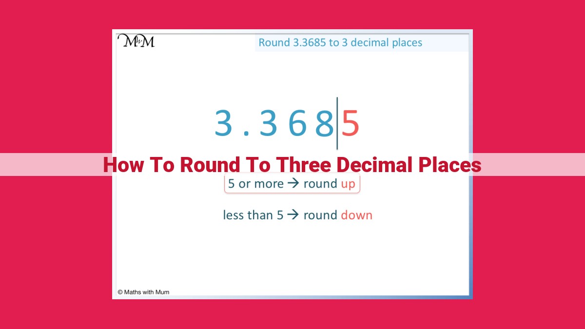 how to round to three decimal places