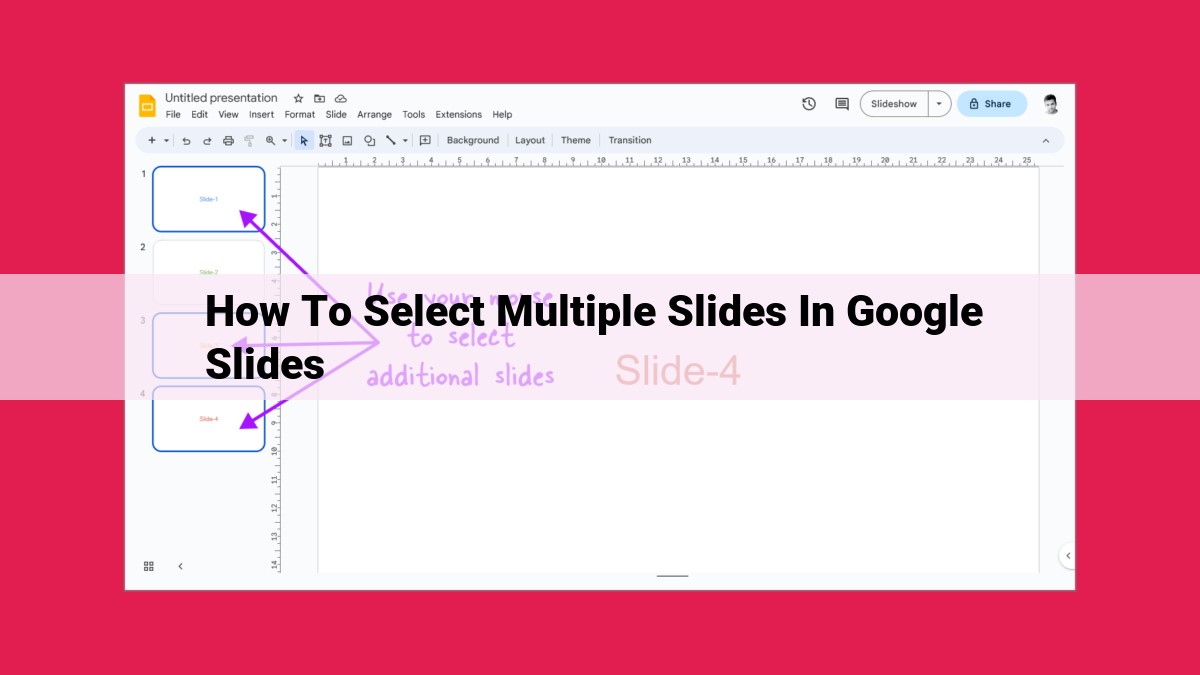 how to select multiple slides in google slides