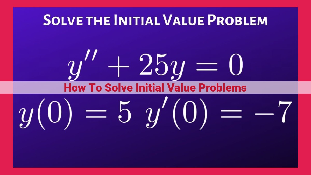 how to solve initial value problems