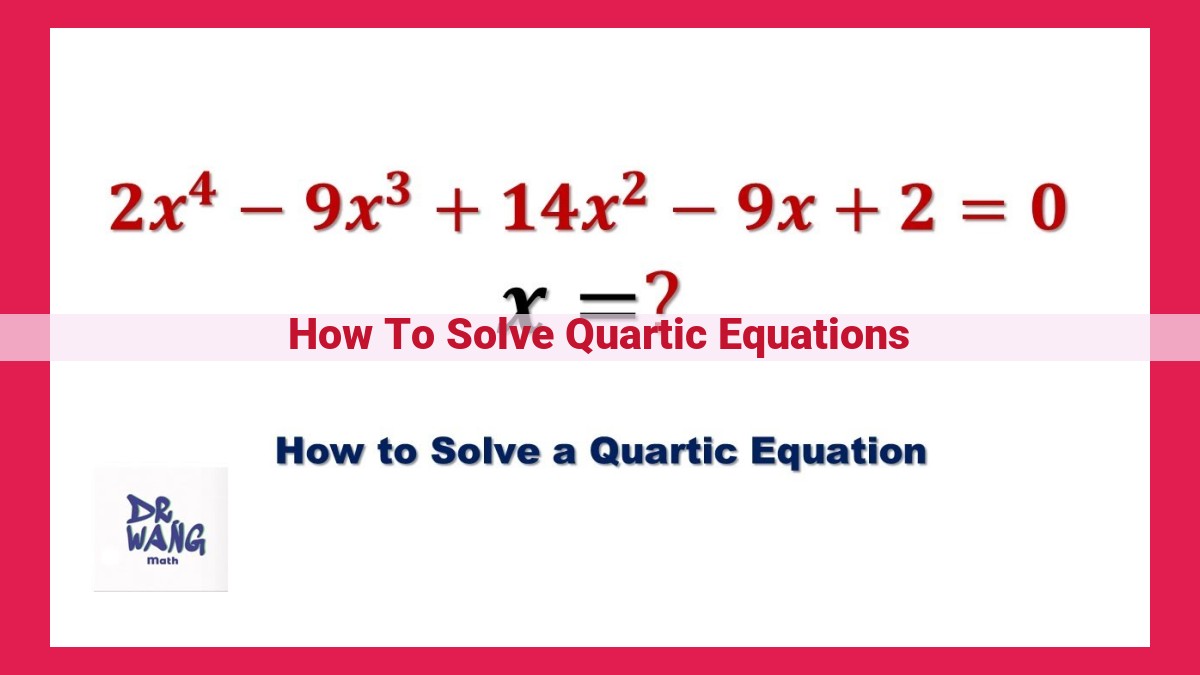 how to solve quartic equations