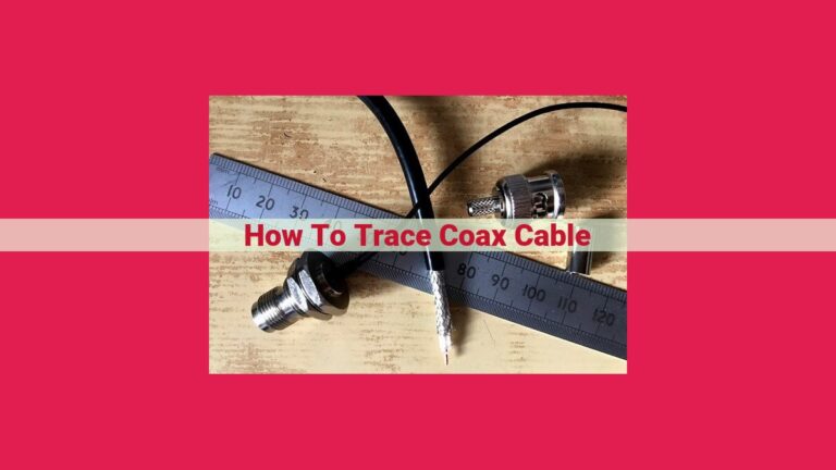 how to trace coax cable