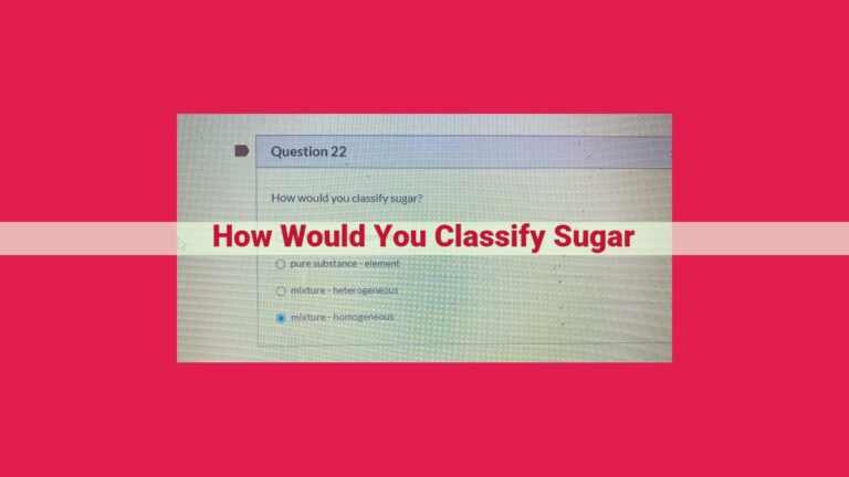 how would you classify sugar