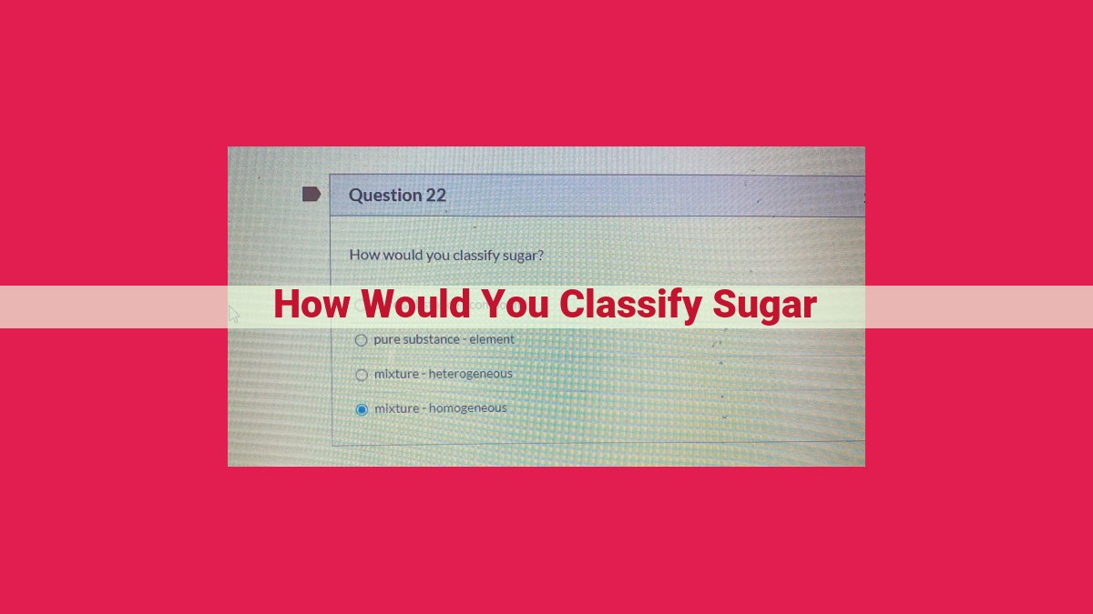 how would you classify sugar