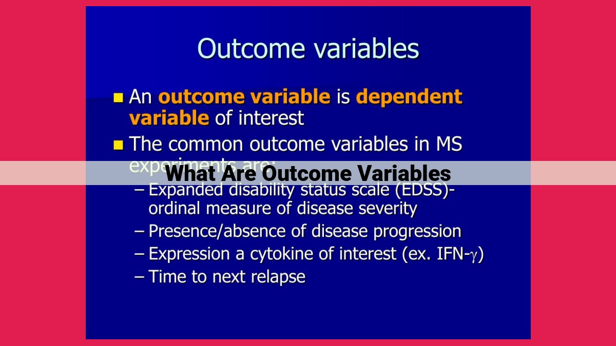 what are outcome variables