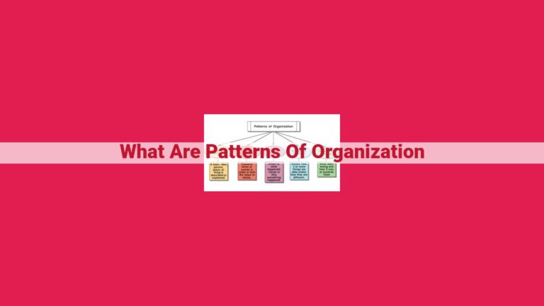 what are patterns of organization