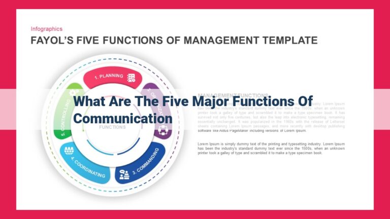 what are the five major functions of communication