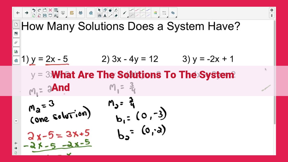 what are the solutions to the system and