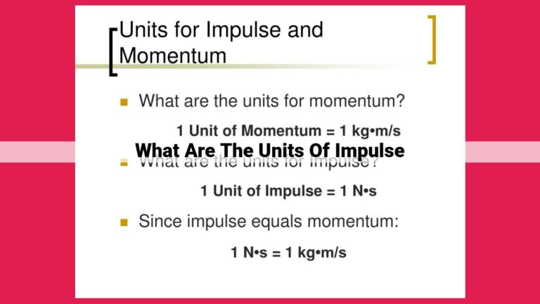 what are the units of impulse