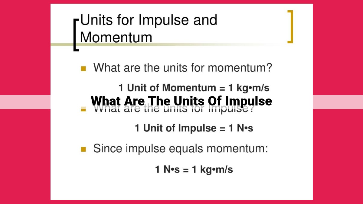 what are the units of impulse